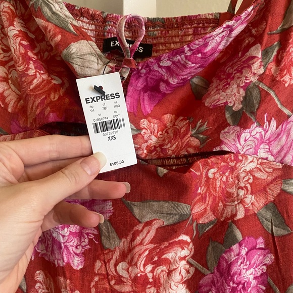 Express floral front tie maxi dress - Picture 8 of 8